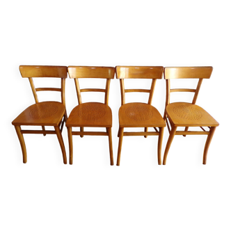 Set 4 chaises de bistrot vintage