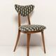 Impression David Midcentury in Emerald Satin, Heart Chair in Walnut Wood, Europe, 1960s