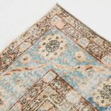 7x10 Turkish Blue & Peach Handmade Persian Rug, 220x304Cm