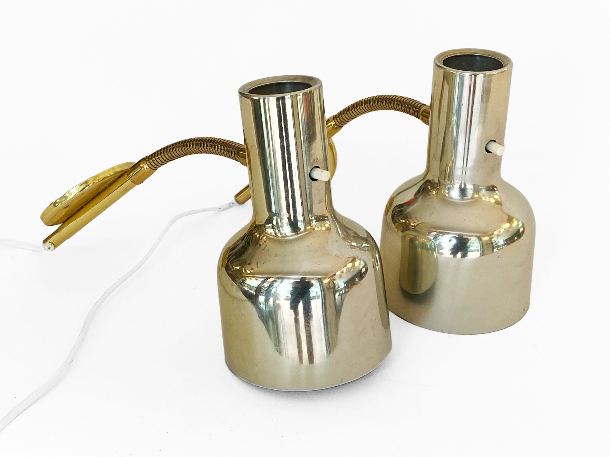 Pair of bedside wall lamps "Pilot" by KF Interör. Sweden 1960s