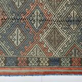 5x8 Light Blue & Green Kilim Rug, 165x245Cm
