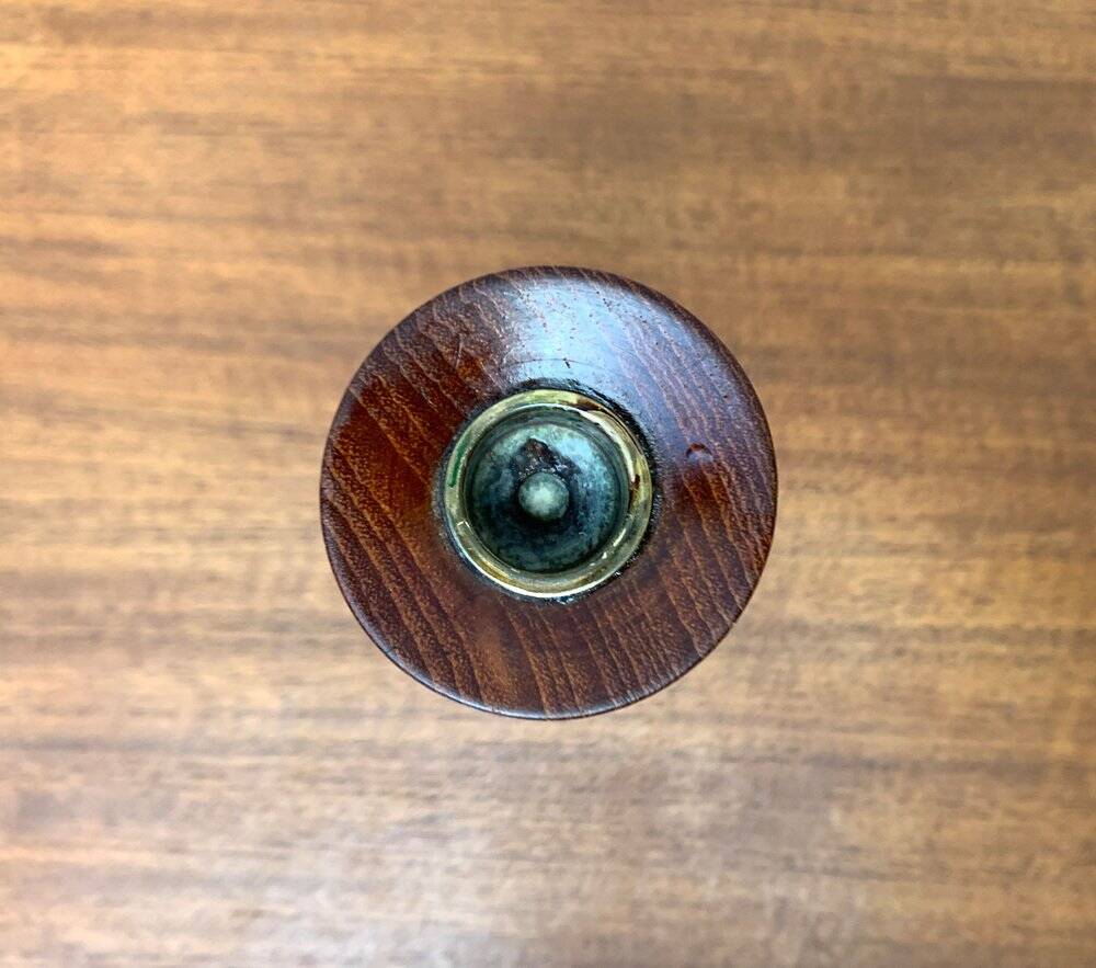 Danish teak candlestick from the mid-century, 1960s.