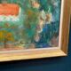 Original Swedish Oil on Canvas – “Hilly Landscape with Houses” by Lalla Blecher – Signed – Vintage & Framed