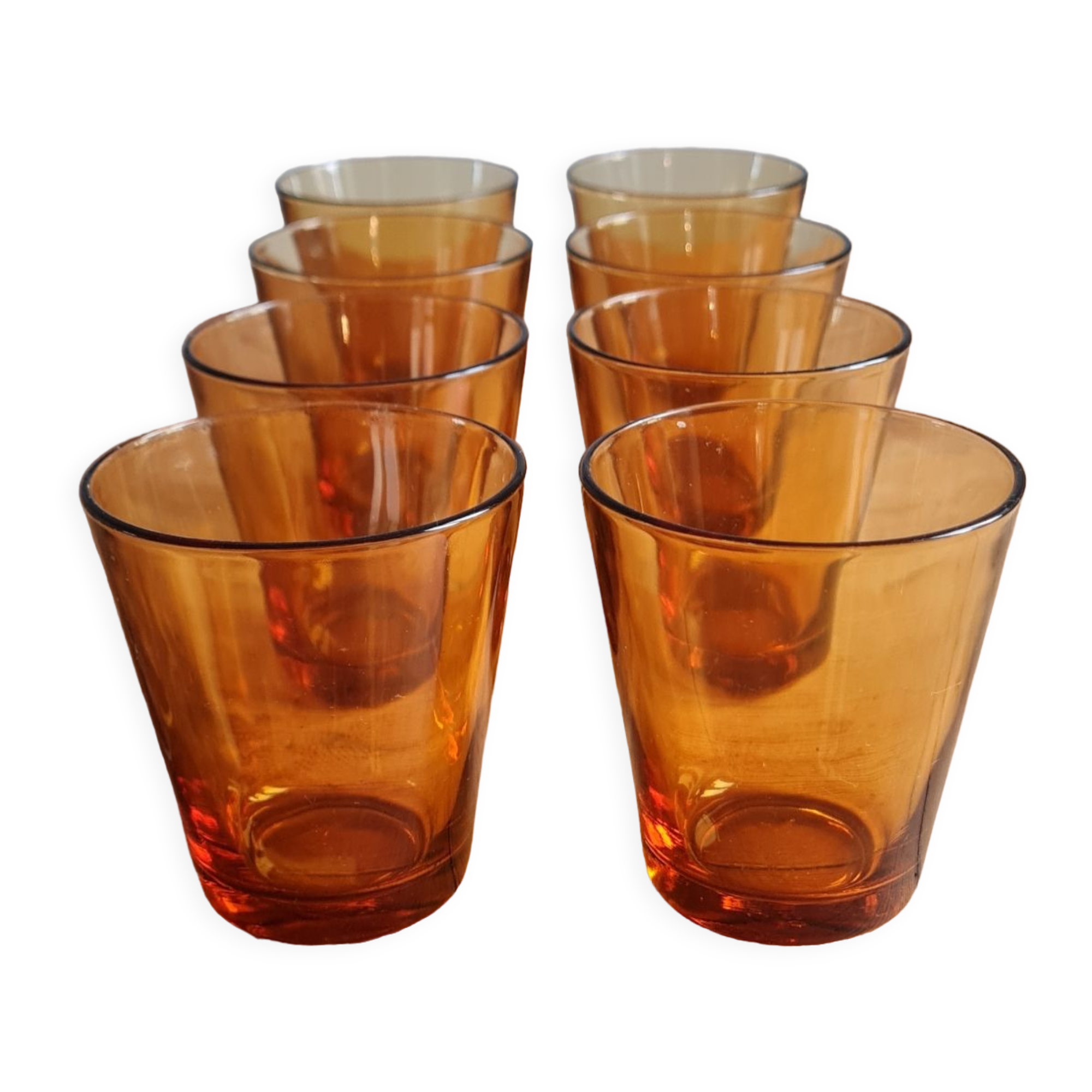 Set de 8 verres ambrés Duralex