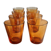 Set de 8 verres ambrés Duralex