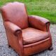 Leather club armchair back mustache from the 30s