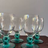 Lot de 5 verres à vin luminarc modèle Molière coloris Saphir