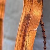 Miroir baroque en bois et patine or