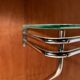 Frosted glass and steel console