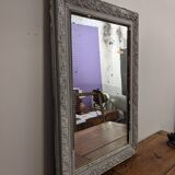 Miroir XIXème gris shabby 77 x 53 cm