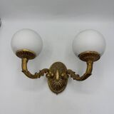 Double gold wall light