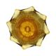 Art Deco Vase Pressed Glass Amber Rosice Glassworks 21cm