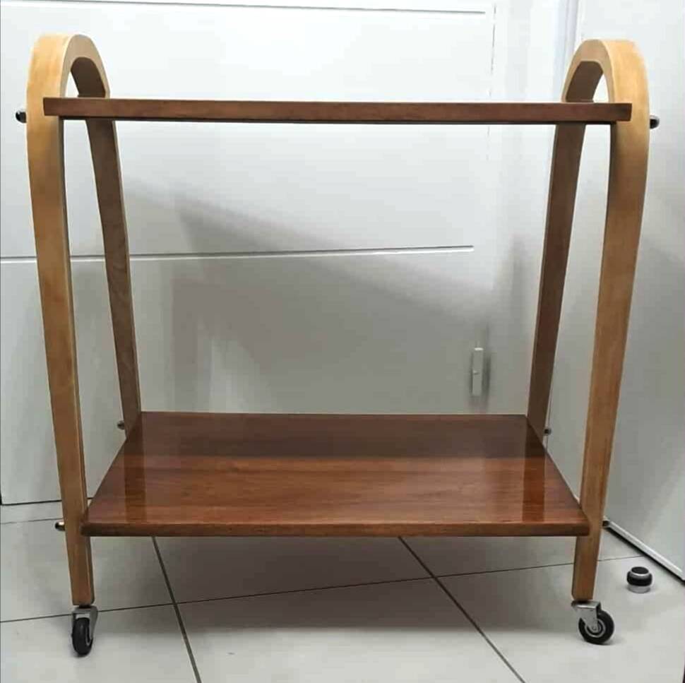 Vintage rolling serving cart