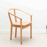 Set of 4 Scandinavian straw chairs