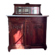 Buffet ancien style Henri II – Plateau en marbre et miroir