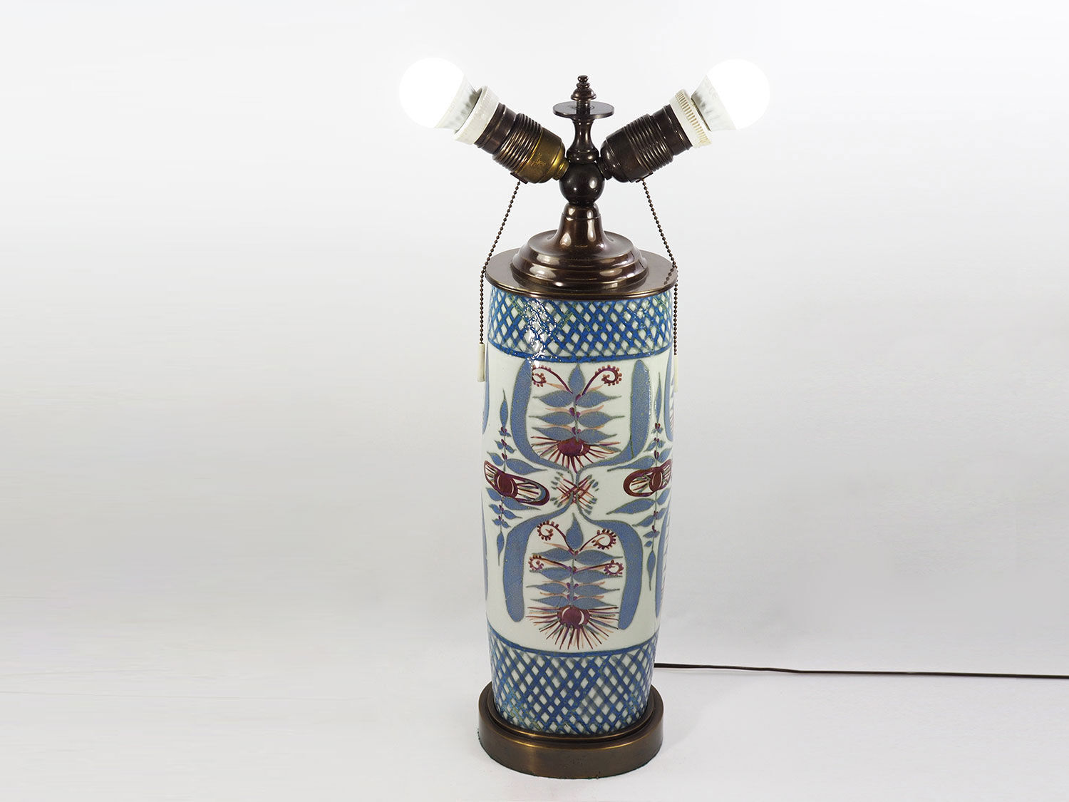 Mid-Century Ceramic Lamp by Marianne Johnson Hansen for Aluminia Faience