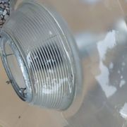 Holophane art deco glass pendant light