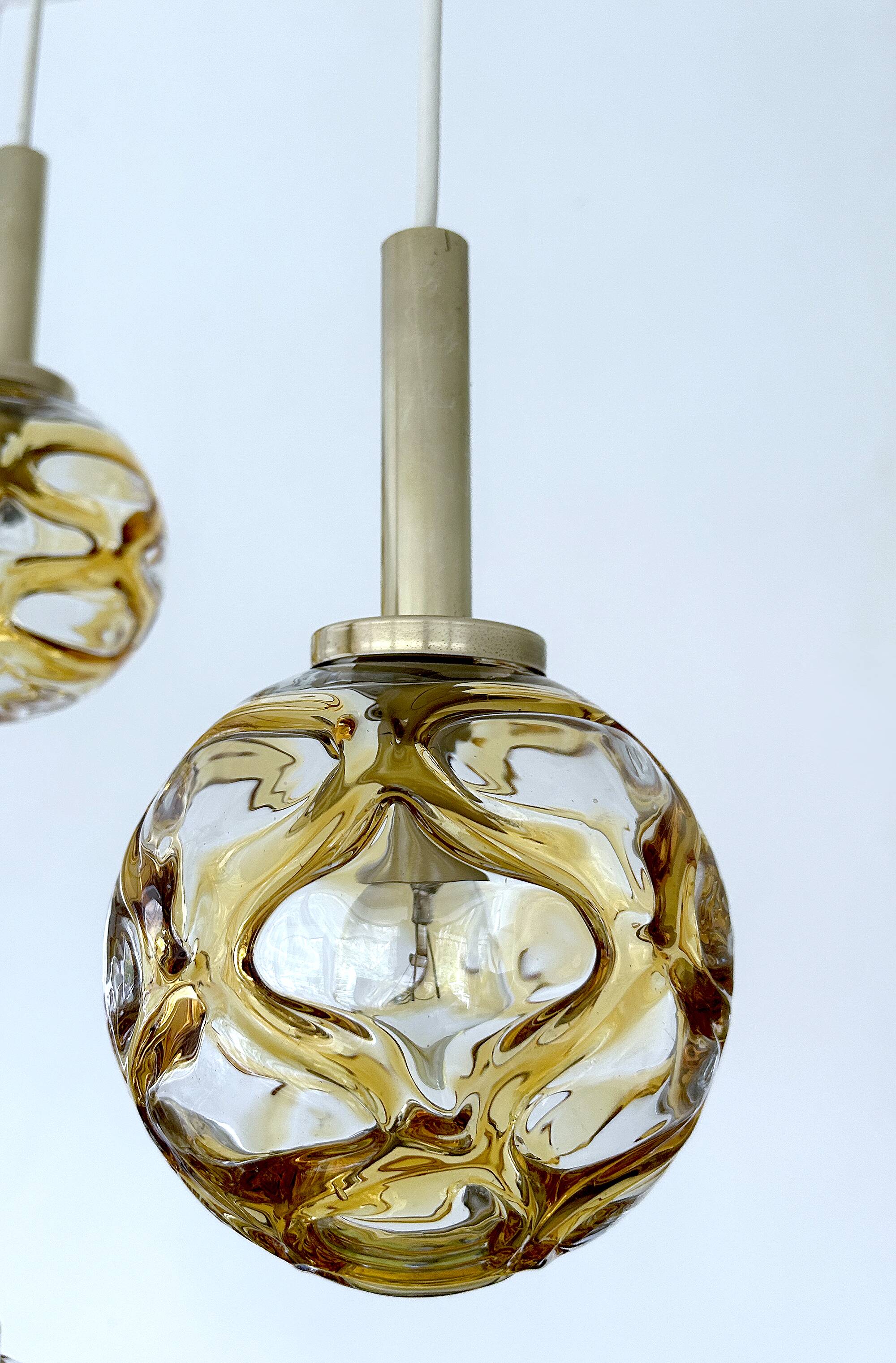 Large Mid Century  Bubble Glass Pendant Light