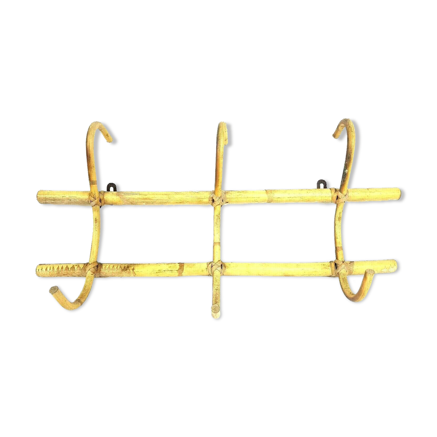 Former wall coat holder, vintage bamboo patère