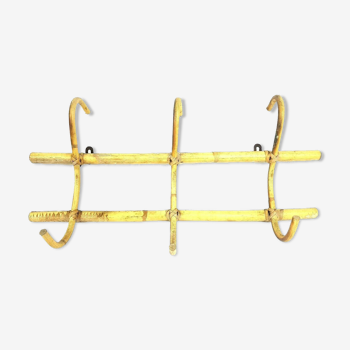 Former wall coat holder, vintage bamboo patère