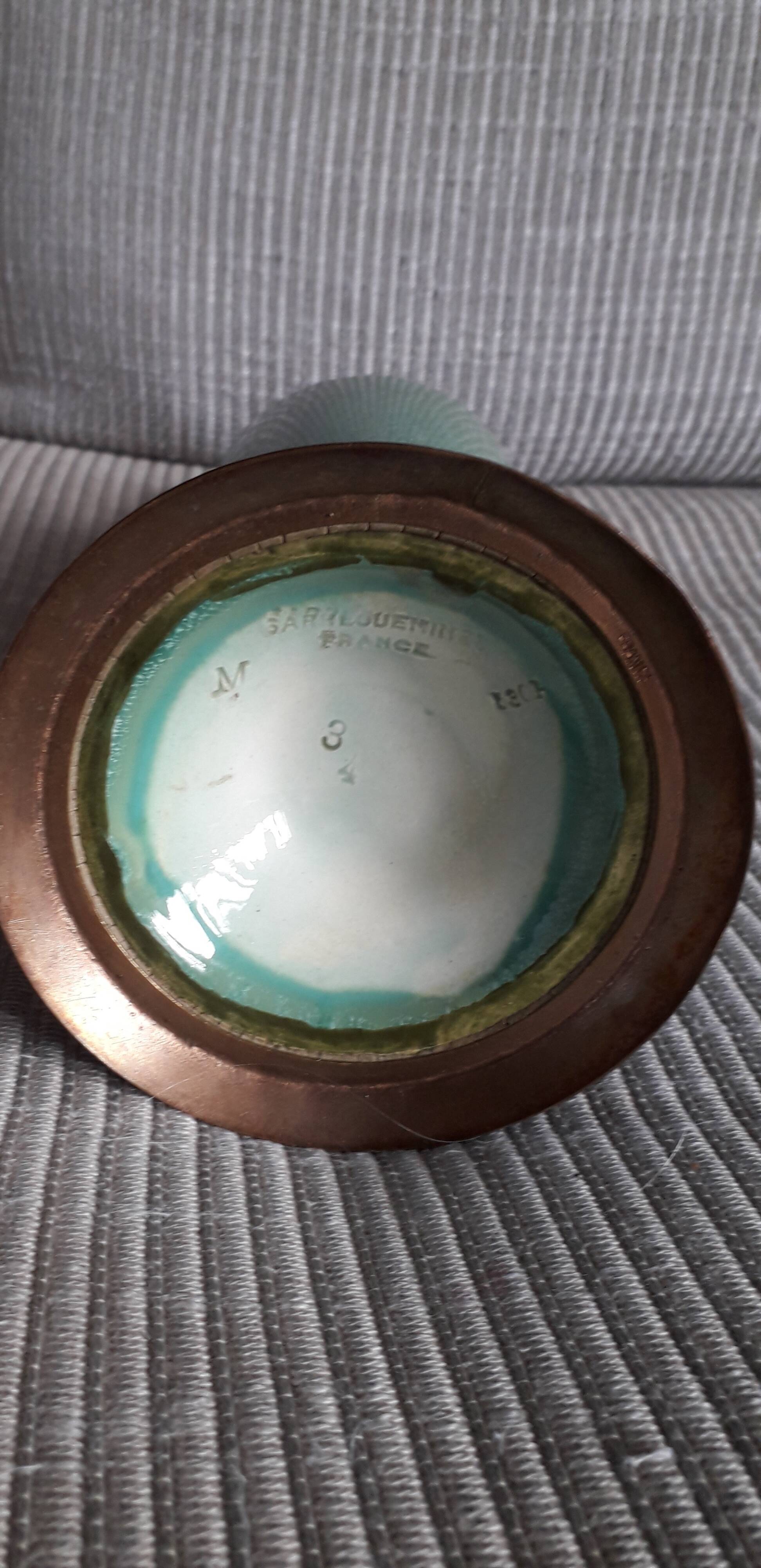 Large ceramic vase from the 1930s, signed Sarreguemines