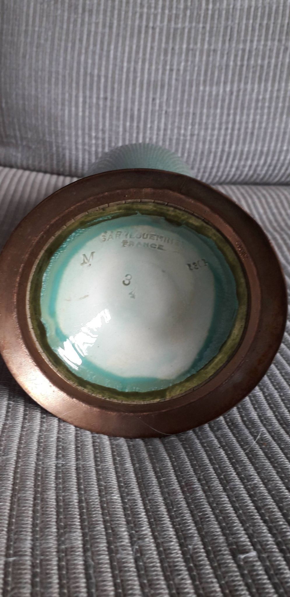 Large ceramic vase from the 1930s, signed Sarreguemines