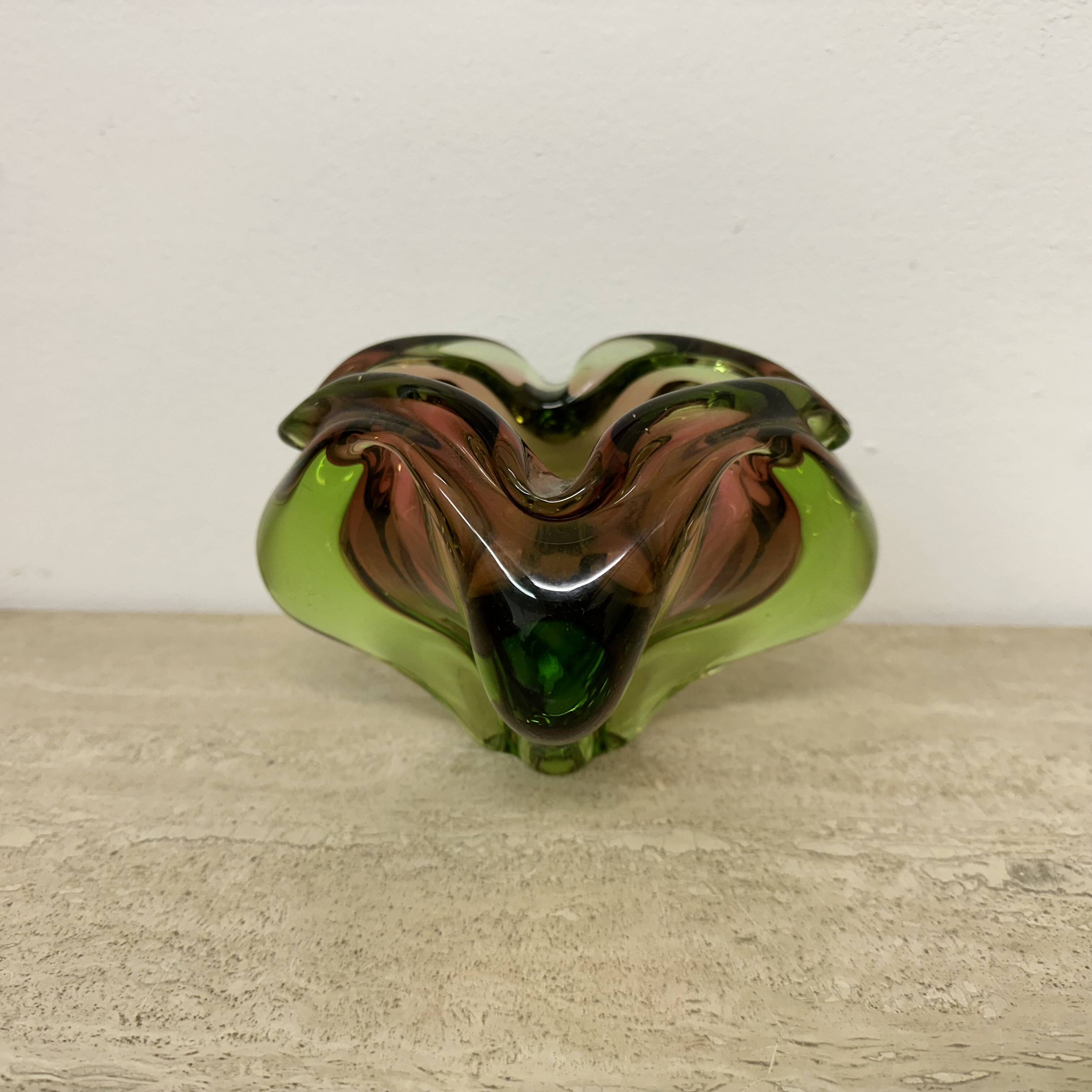 Mid century Murano glass bowl , 1970s