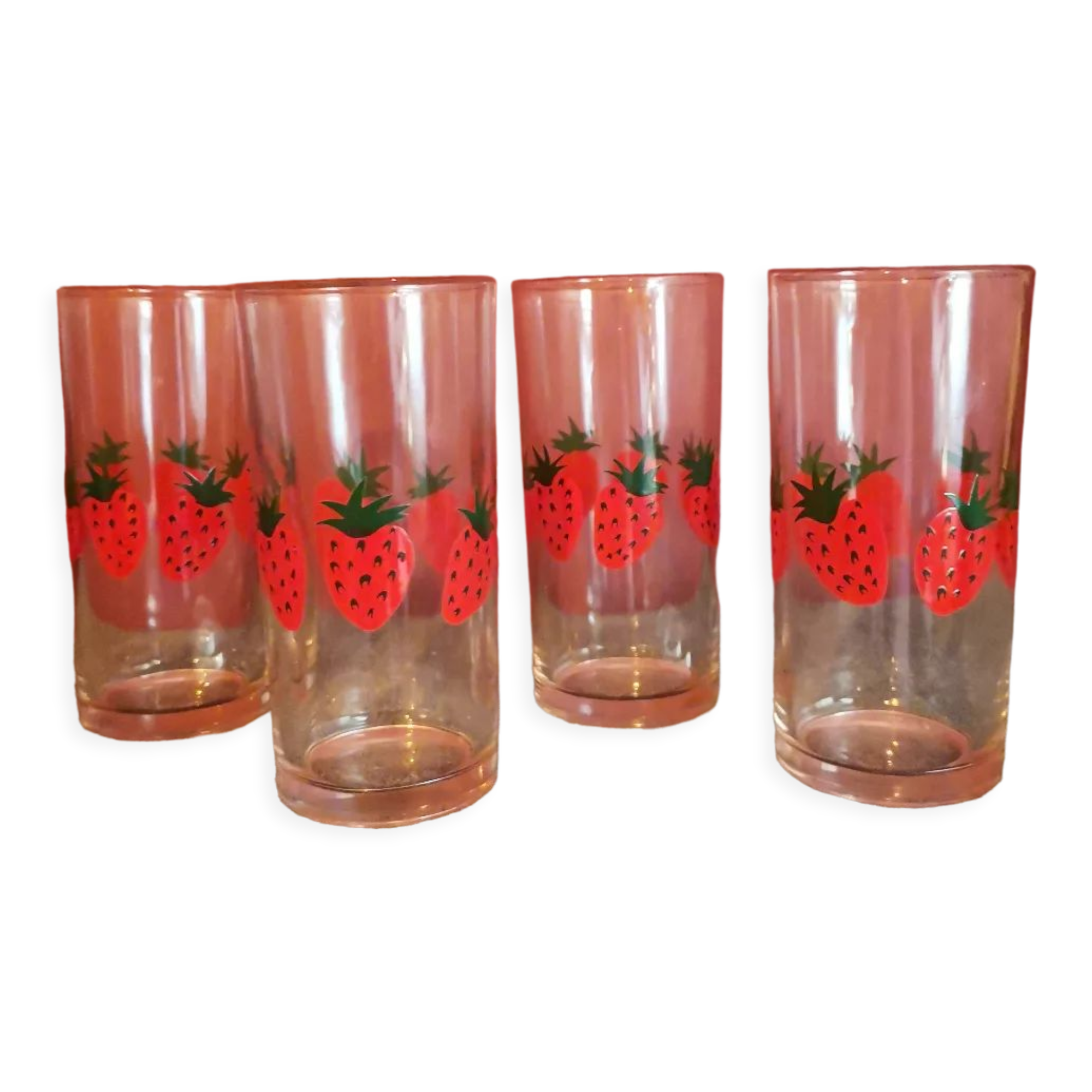 Spring strawberry glass