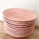 Lot of pink tableware "Faience de Salins" made in France