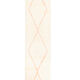 Tapis berbere beni ourain de couloir ecru avec losanges orange 303 x 70 cm