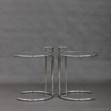Set of 2 tabes Eileen Gray chrome model 1027