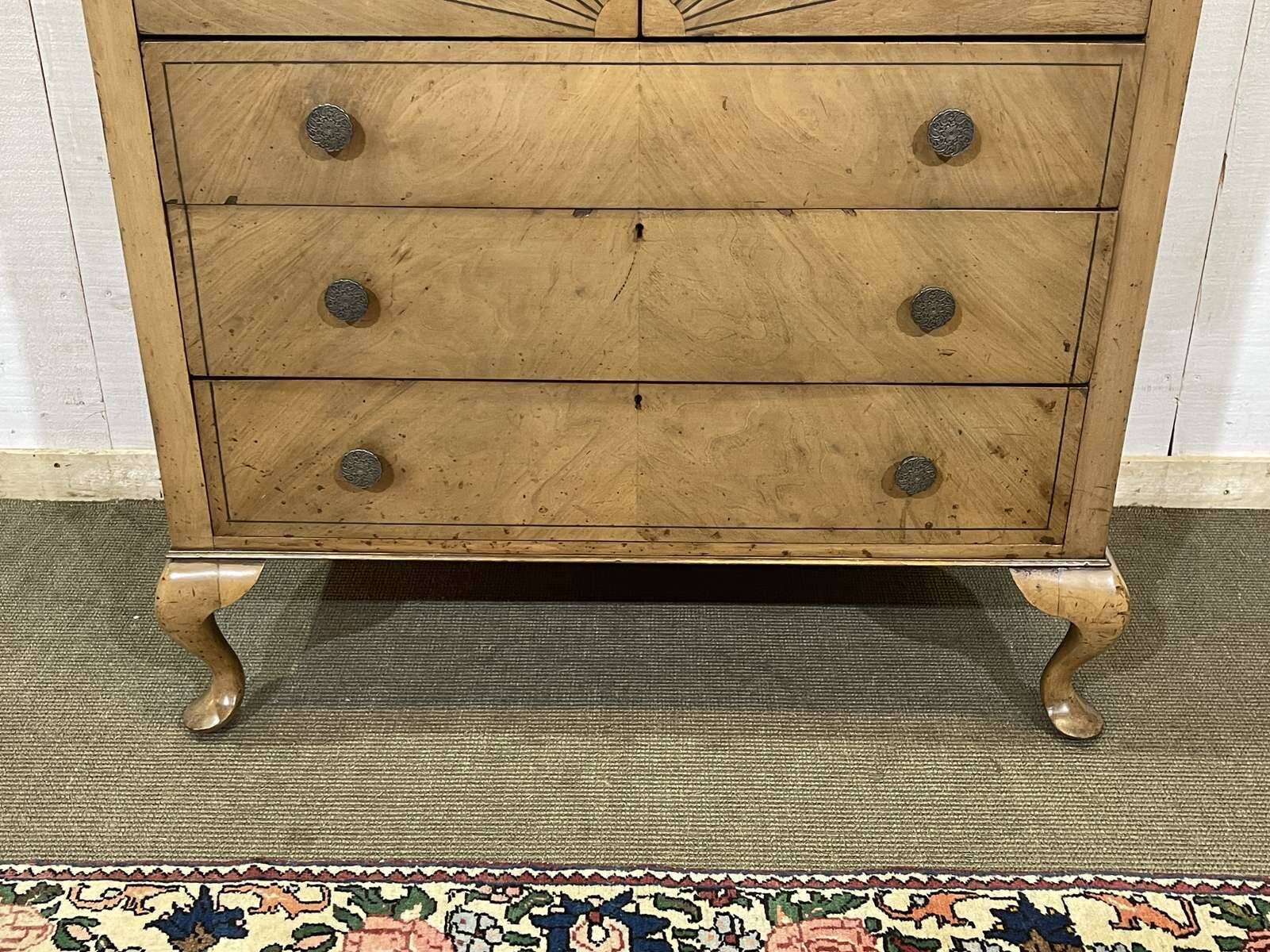1930s English Art Deco walnut sideboard