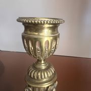 pair of antique bronze candlesticks