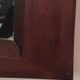 Grand miroir mural en bois exotique massif