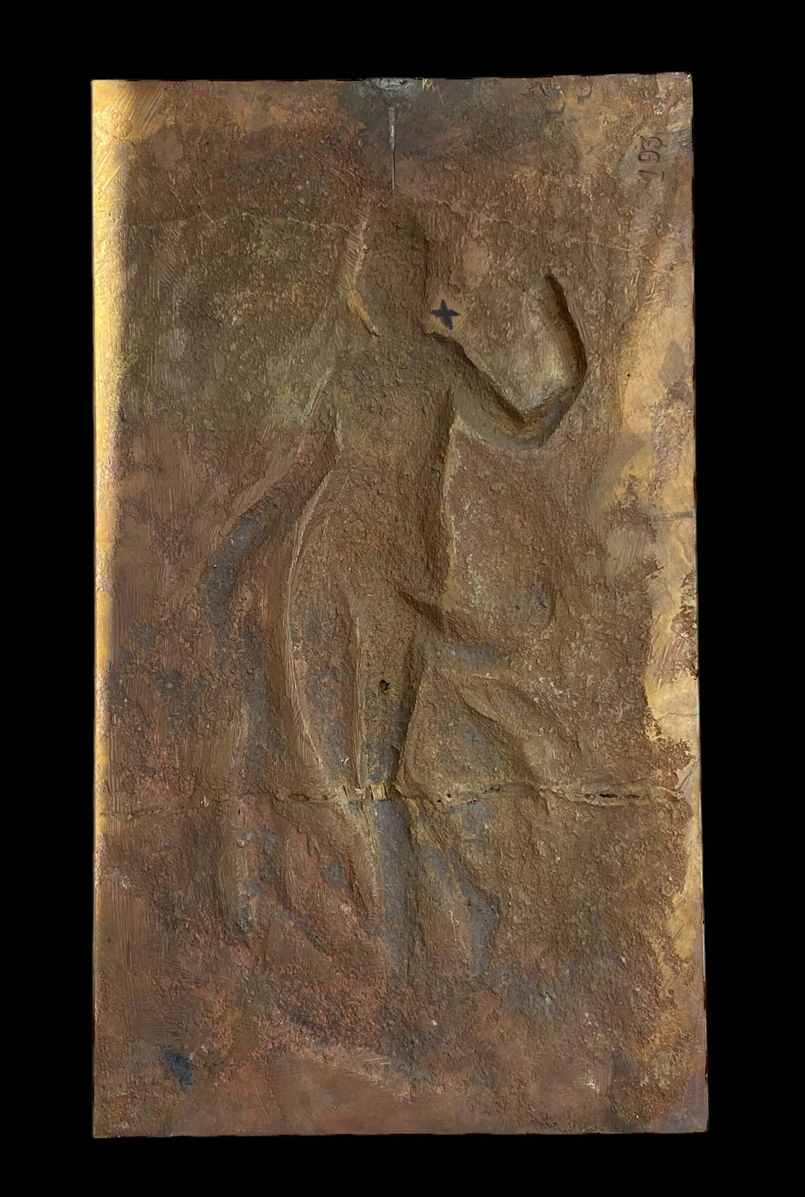 Pair of bronze bas-reliefs on the theme of the 4 seasons, spring and summer