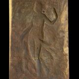 Paire de bas reliefs en bronze sur le thème des 4 saisons, printemps été