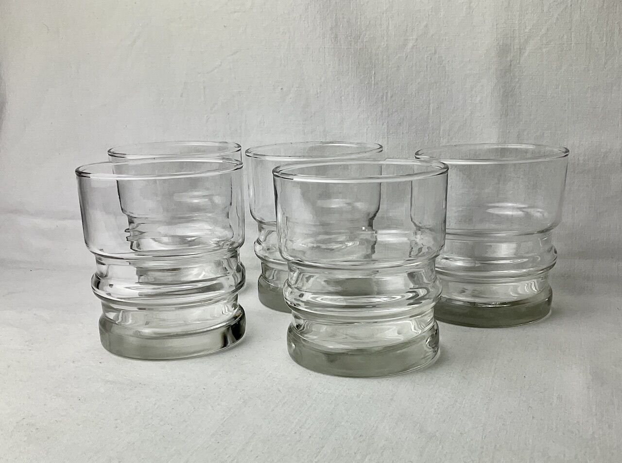 Set of 5 glasses with vintage aperitif 70'