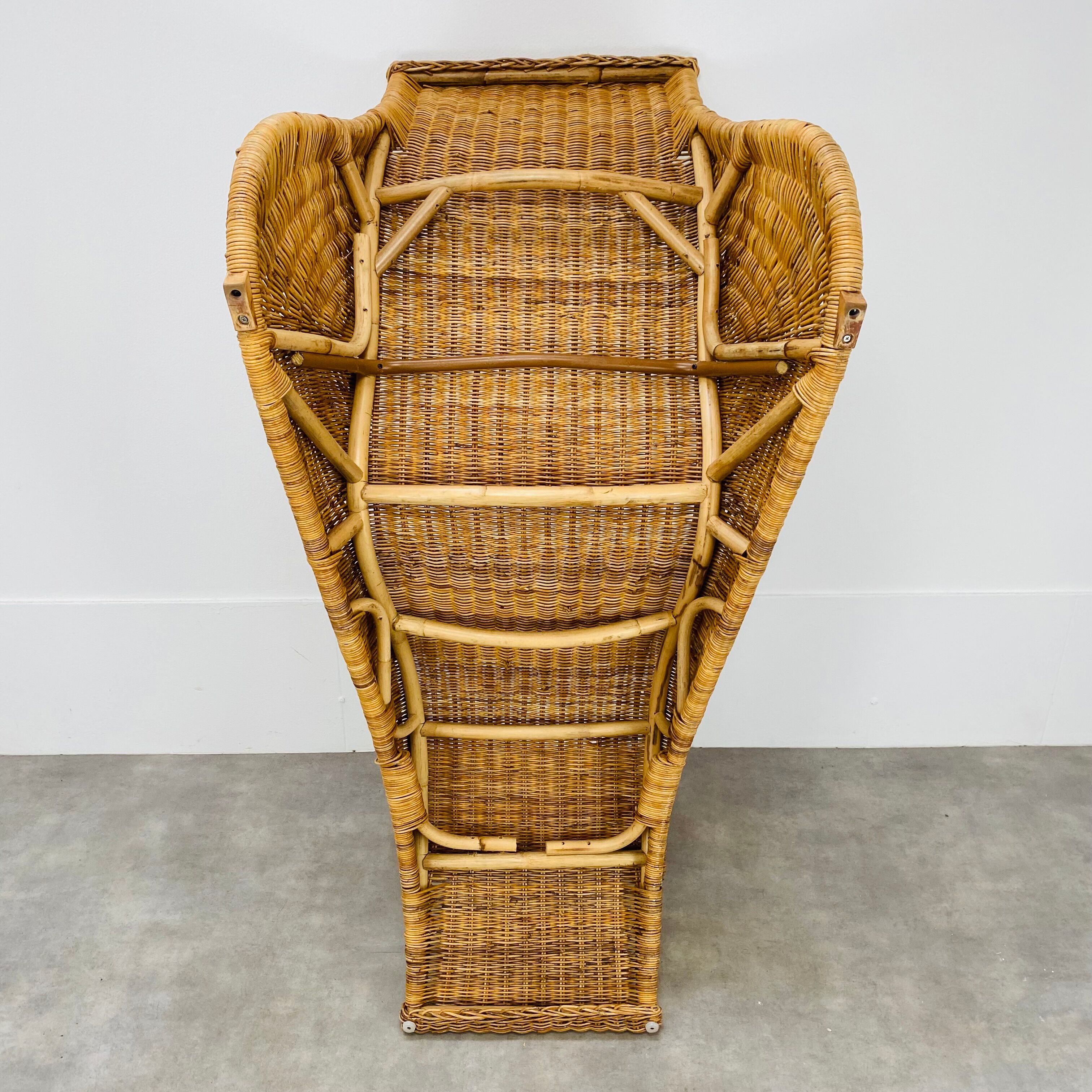 Sunbathing chair Karlskrona by Karl Malmvall for Ikea rattan