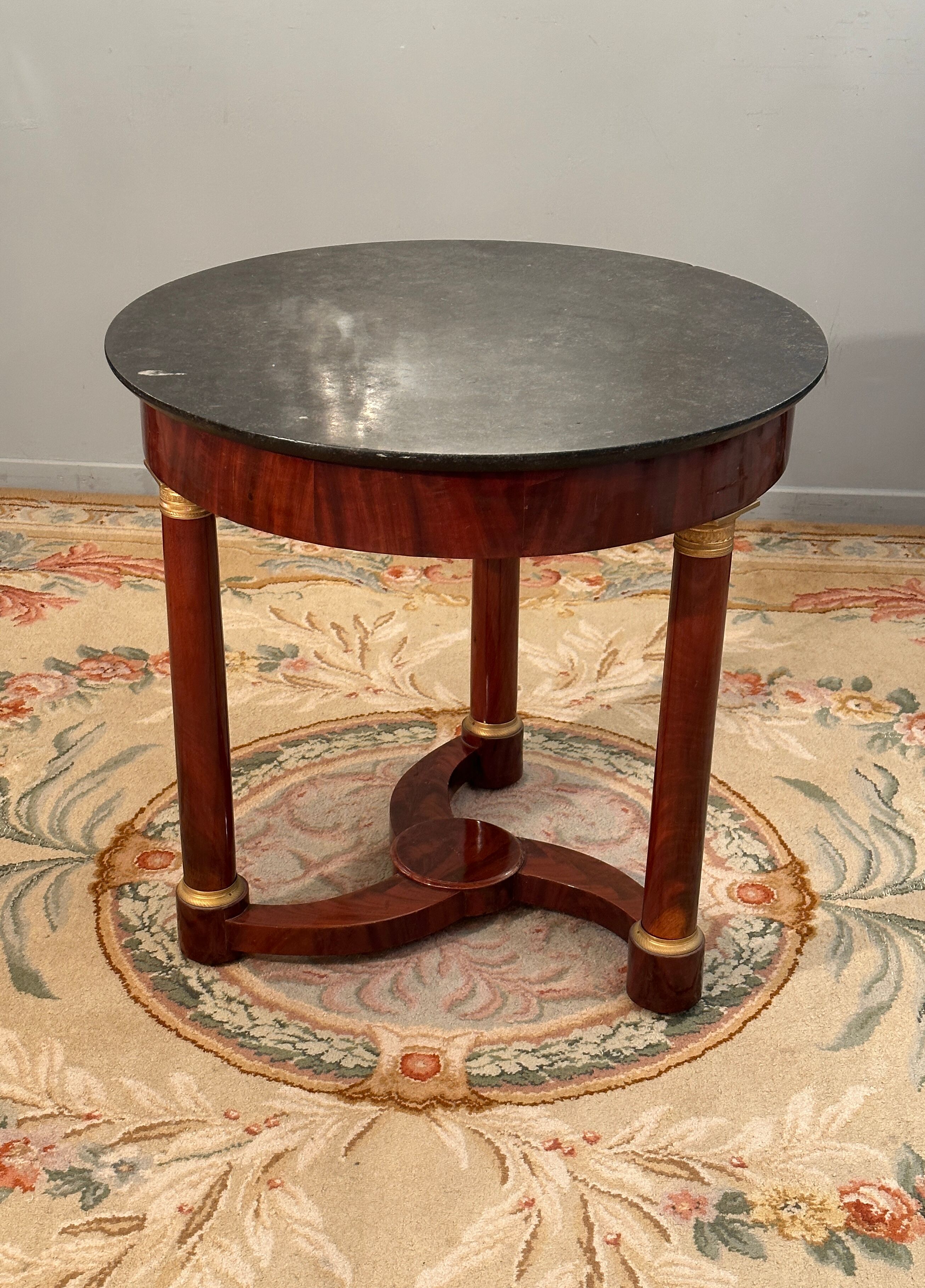 Gueridon tripod mahogany style Empire Epoch XIXth