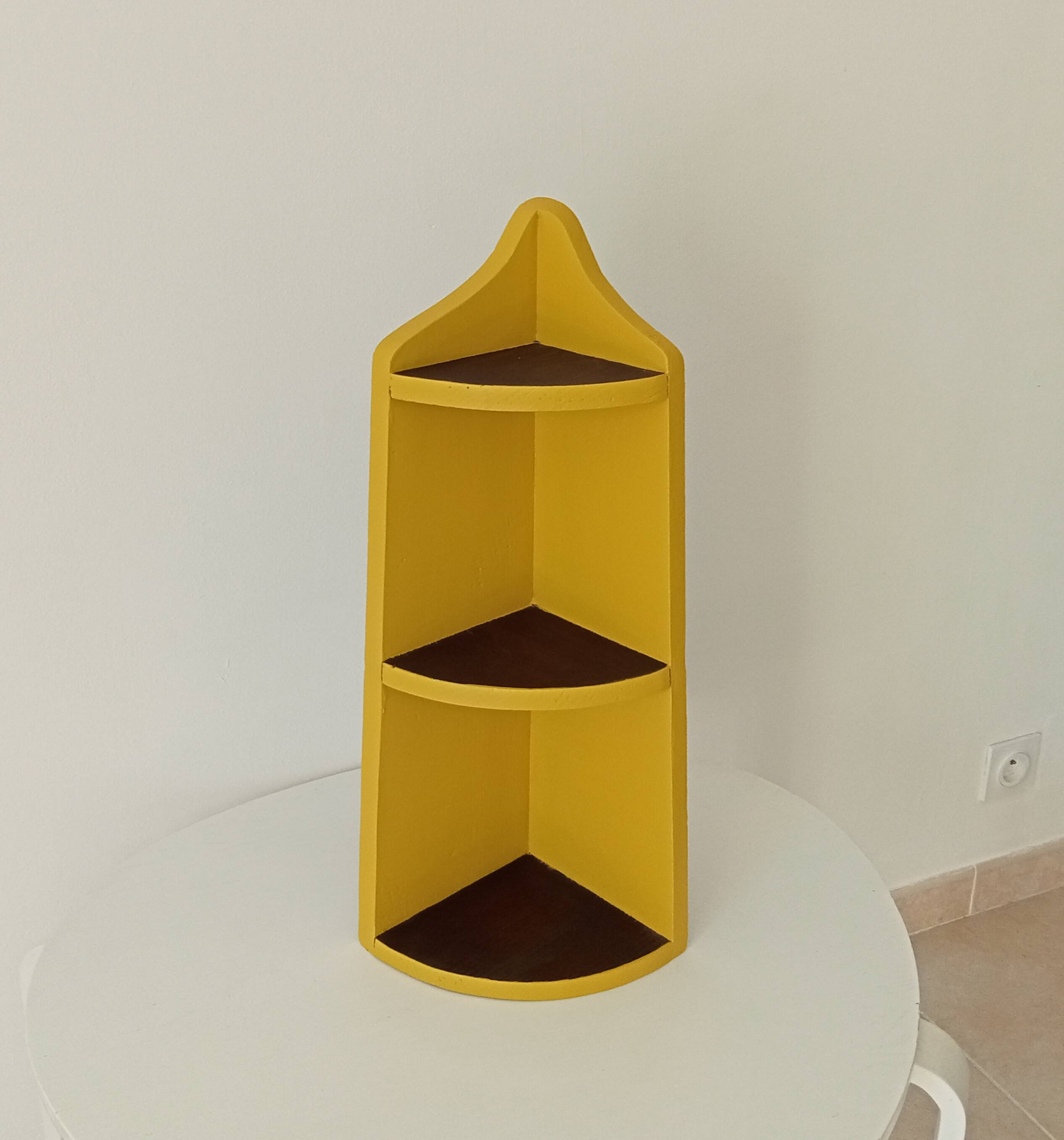 Old corner wall shelf