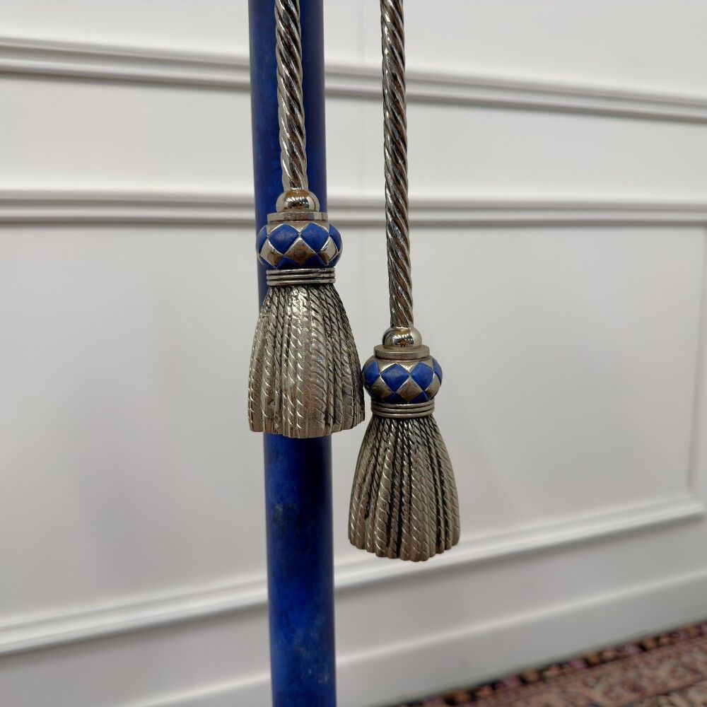 Italian Pr. Gilt Floor Lamp with Ropes