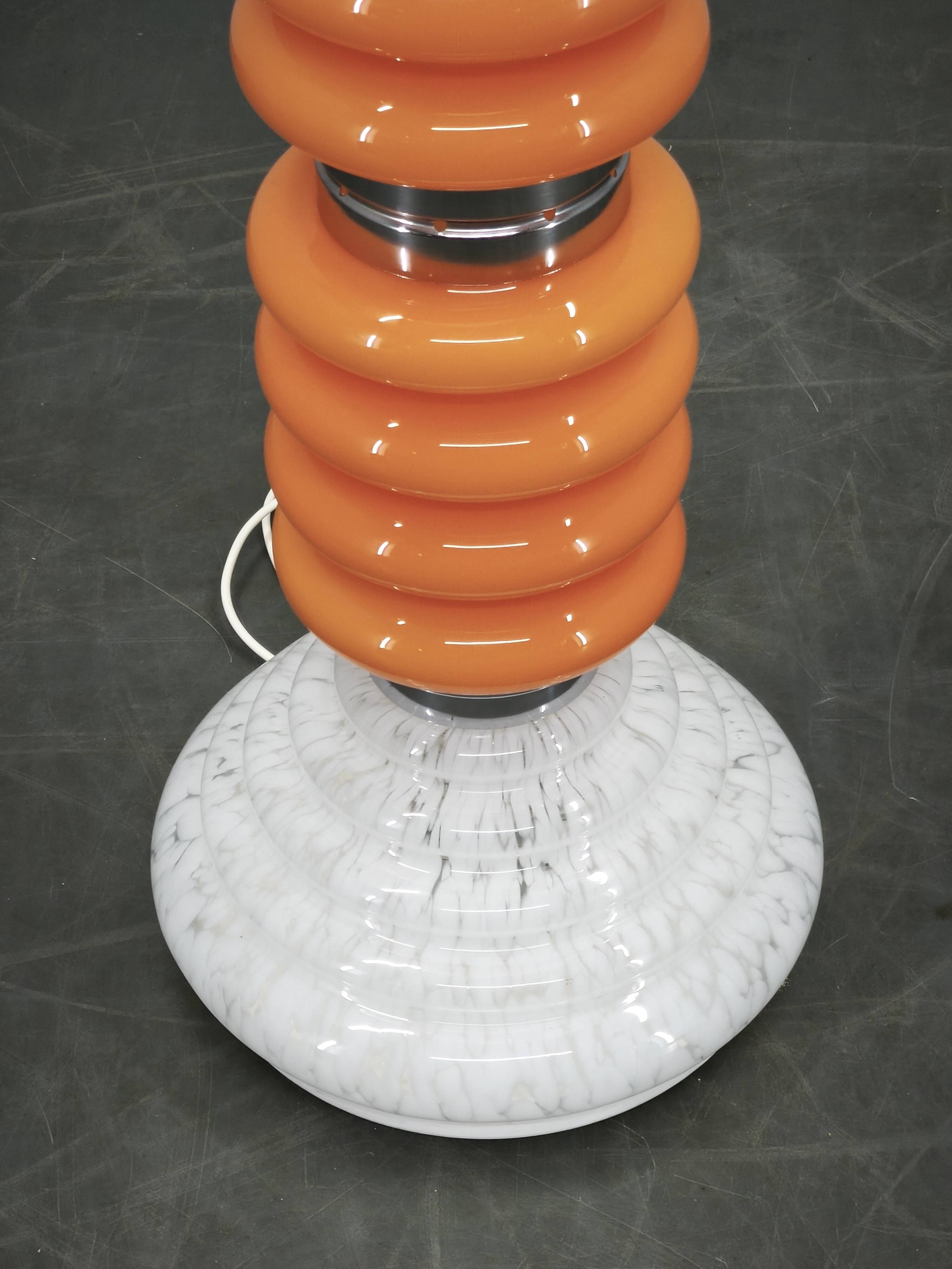 Carlo Nason pour Mazzega Lampe de sol en verre de Murano Space Age, années 1970