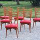 Set of 6 vintage Scandinavian style chairs from the 50s
