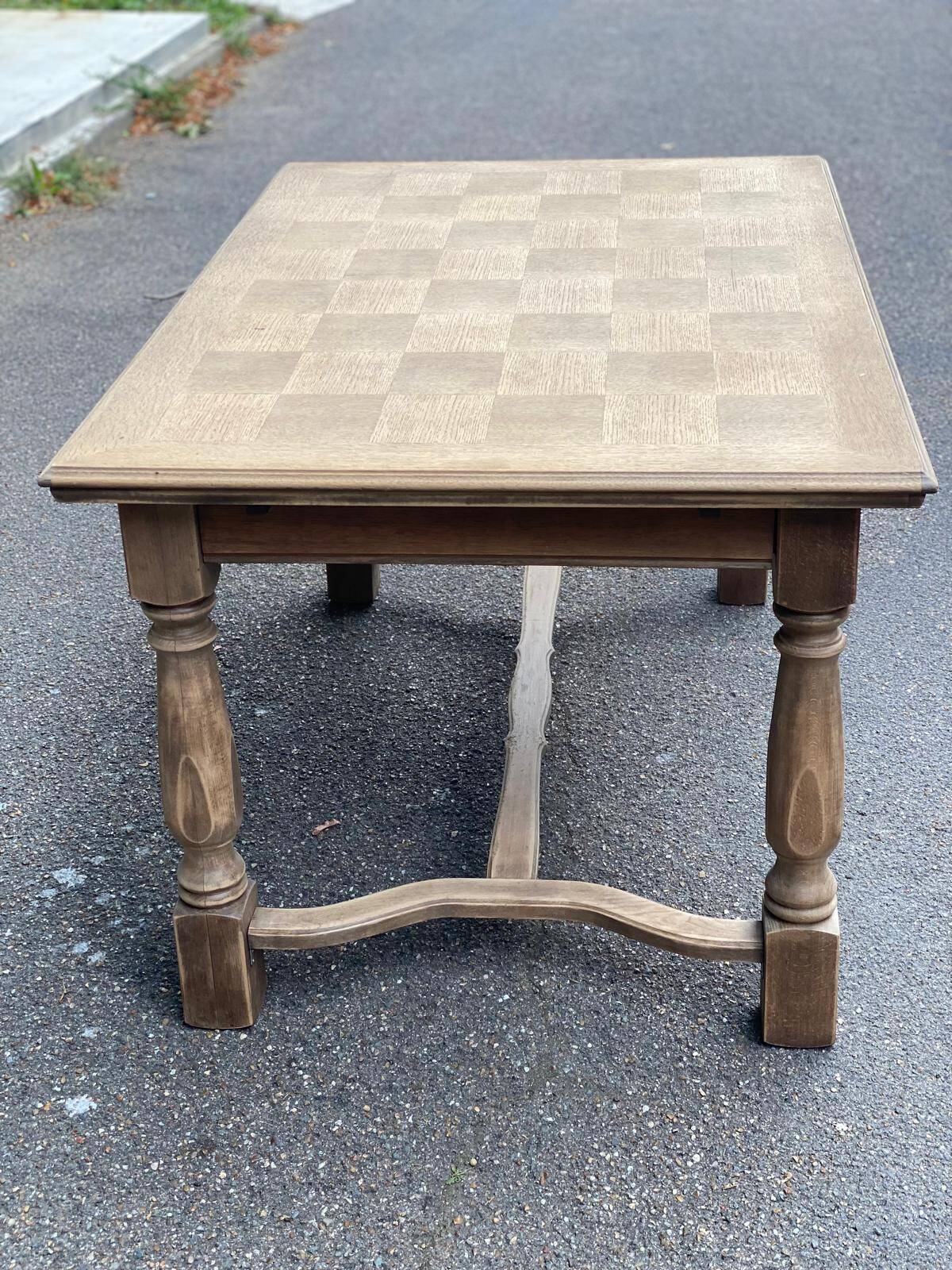 Table à manger de ferme extensible rénovée en bois 260cm du 19ème