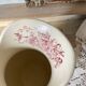 Large ironstone jug St Amand Anemone, antique pitcher