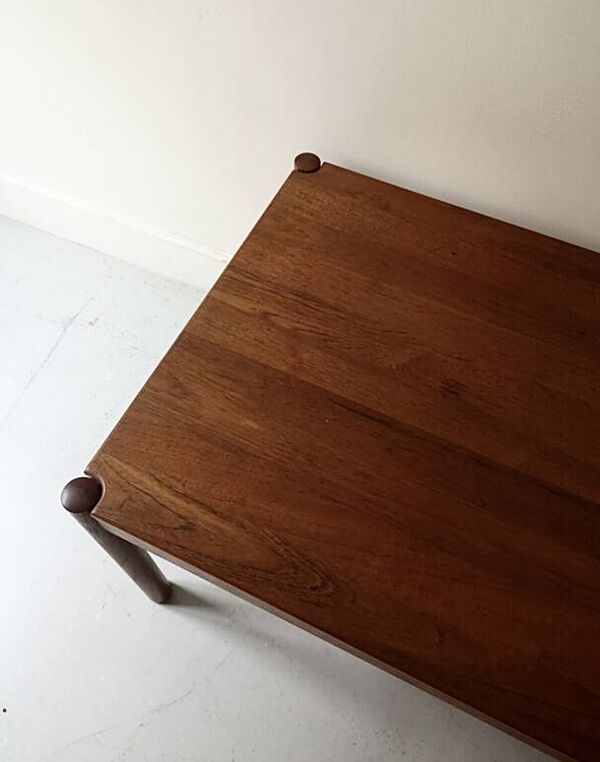 Table basse scandinave en bois de teck, Danemark 1950