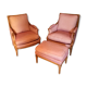 Paire de bergères et ottoman de la maison Gilles Nouailhac