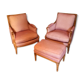 Pair of armchairs and ottoman from the house Gilles Nouailhac