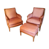 Pair of armchairs and ottoman from the house Gilles Nouailhac