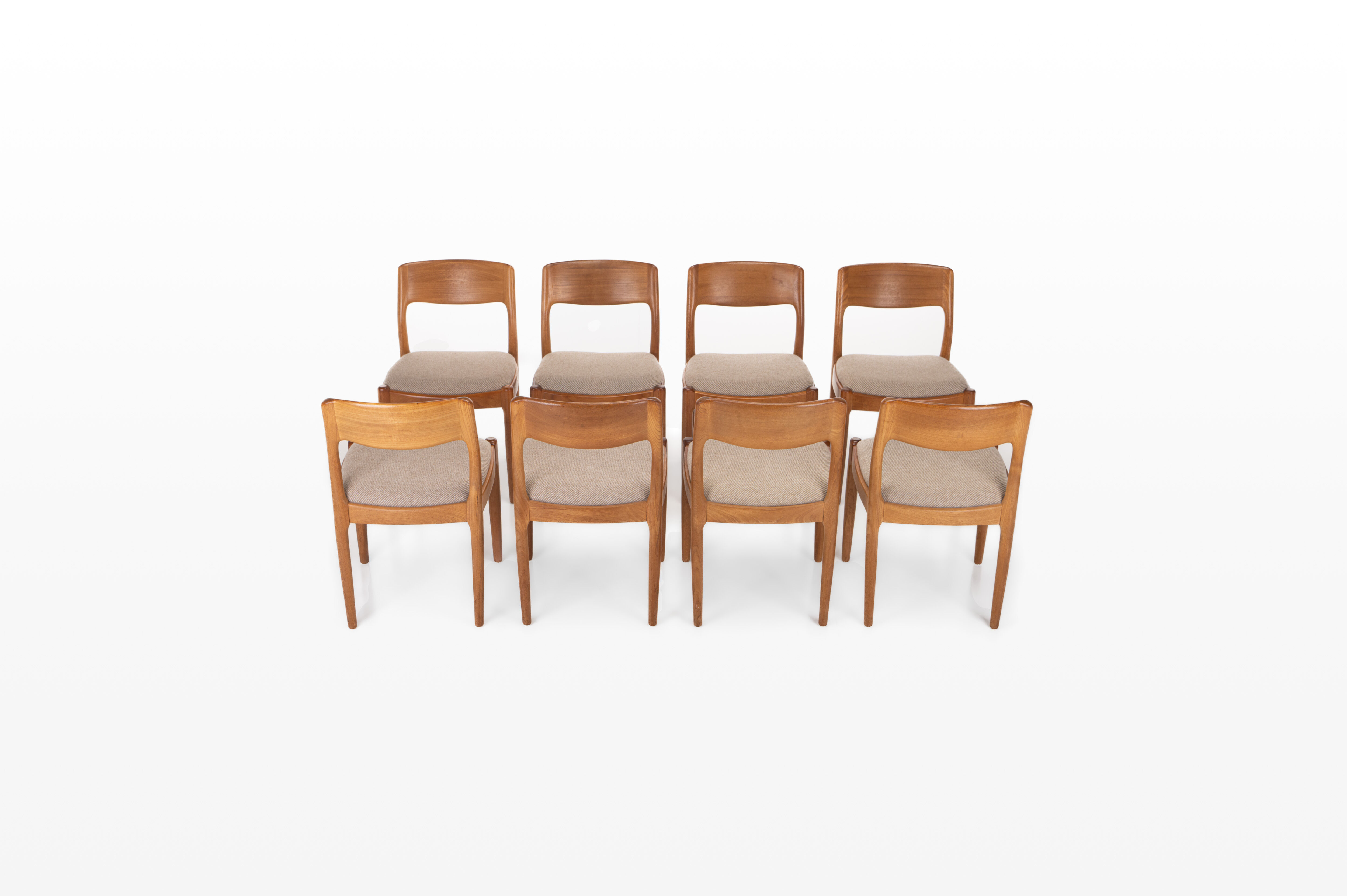 8 dining chairs by Juul Kristensen for Jk Denmark, 1970s
